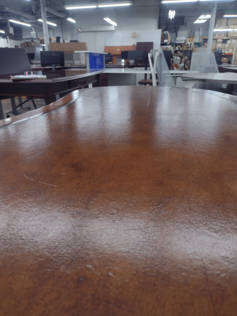 Antique Kidney Desk with Leather Top