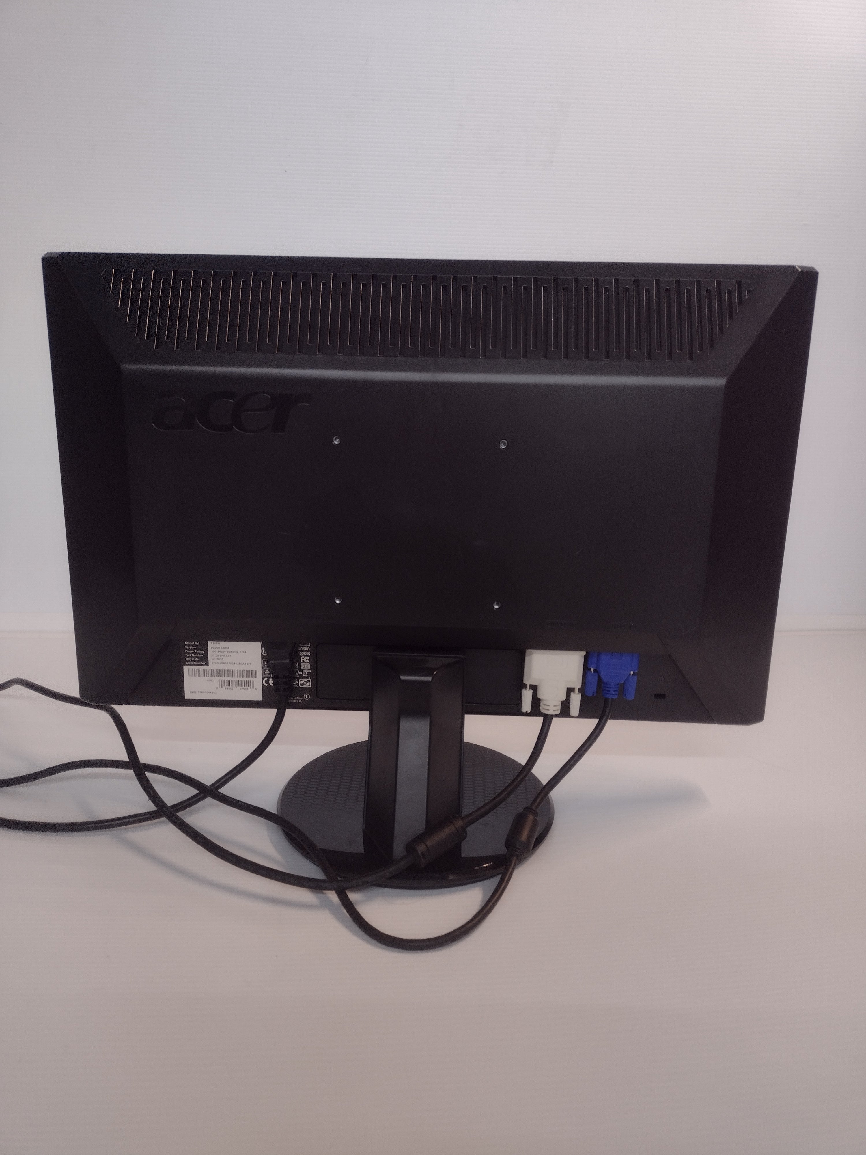 Acer, Pre-Owned 20" Monitor P205H Cbmd 1600 x 900 Widescreen