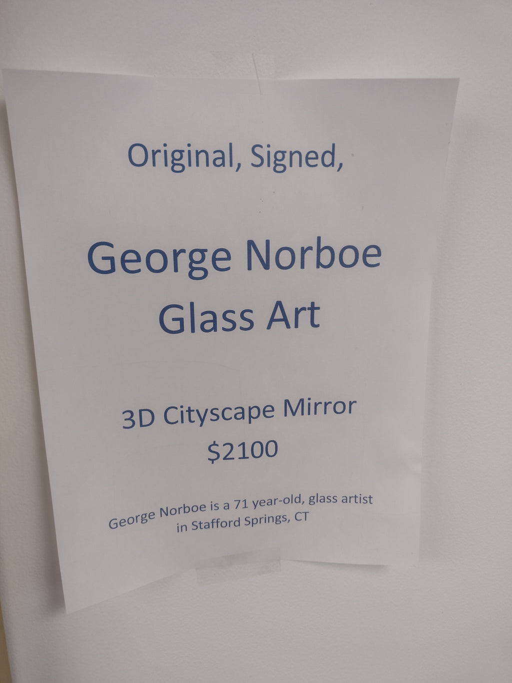 George Norboe 3D Cityscape Mirror - Signed Original