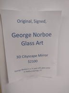 George Norboe 3D Cityscape Mirror - Signed Original