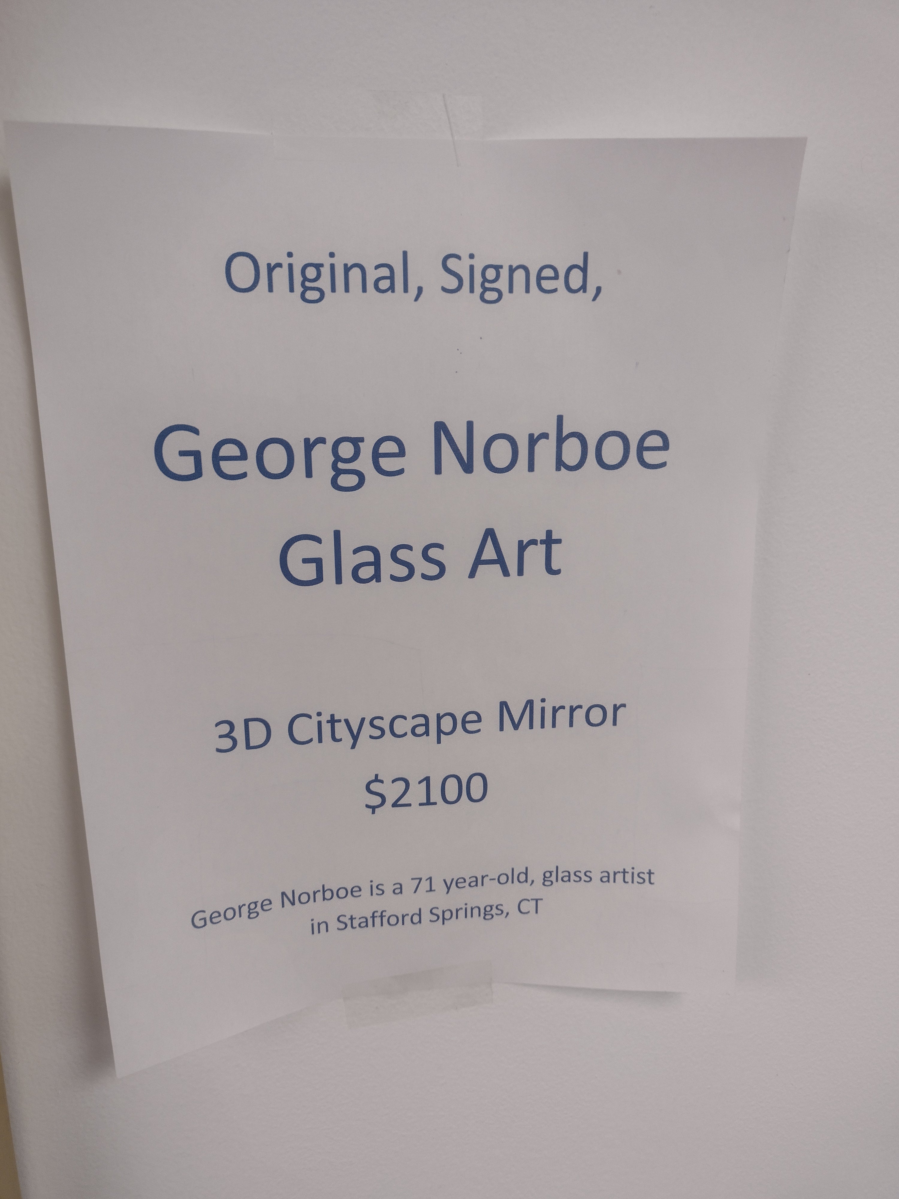 George Norboe 3D Cityscape Mirror - Signed Original