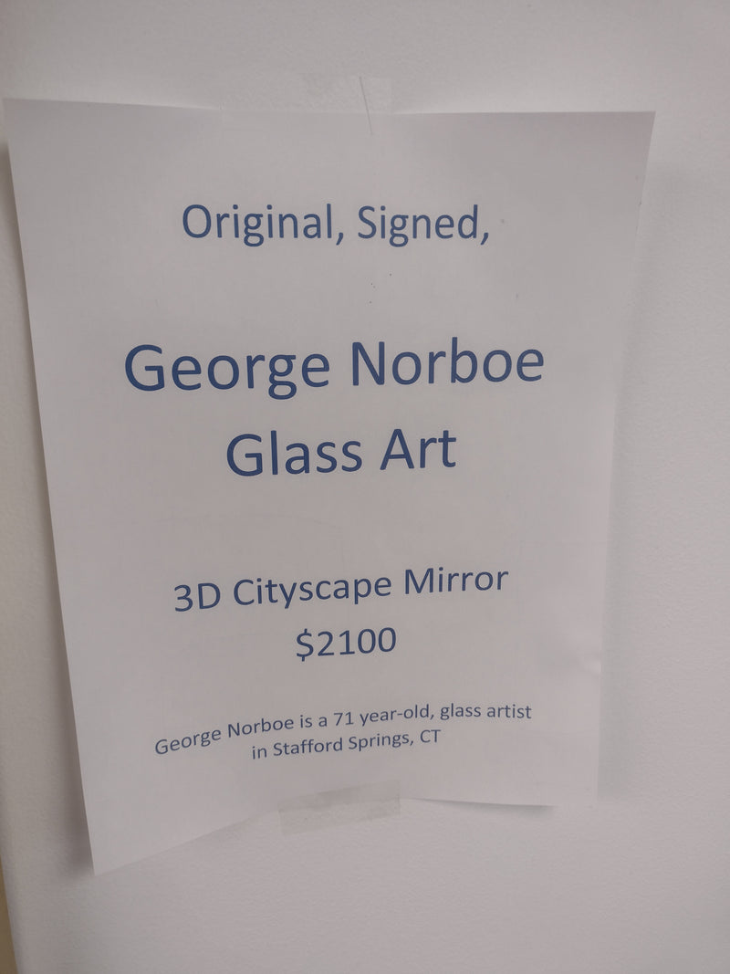 George Norboe 3D Cityscape Mirror - Signed Original