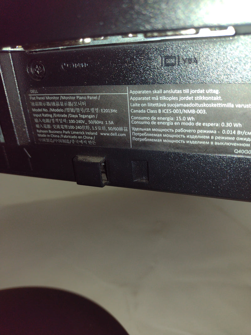 Dell E2013Hc 20" 1600 x 900 60 Hz 1000:1 5 ms LED monitor