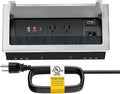 Silver, 20w Power Insert with USB A & C, HDMI and Ethernet for Conference Tables