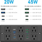Open Access, 14 Outlet, 45W Fast Charge, Conference Table Power Grommet