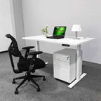 New - Deluxe Sit-Stand Desk - 4 Sizes, Base in 3 colors, Tops in 7 Finishes, 15-Year Warranty