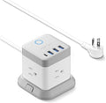 Power Cube with 3 AC, 3 USB-A, 1 USB-C 20W, 5 Ft Cord, Flat Plug