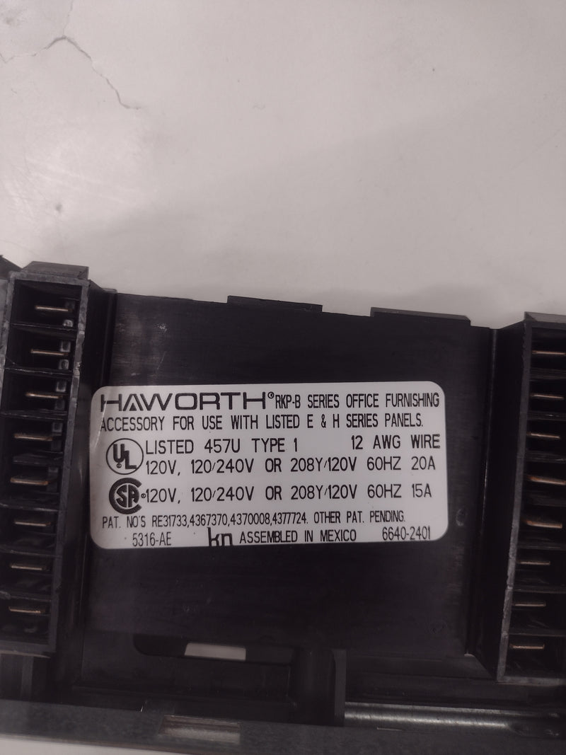 Haworth 30" RKP-B Power Distribution Assembly (PDA) for E & H Cubicle Panels