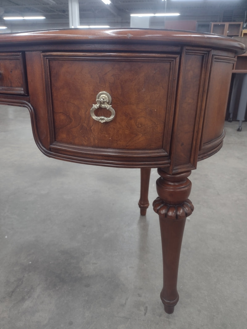 Antique Kidney Desk with Leather Top