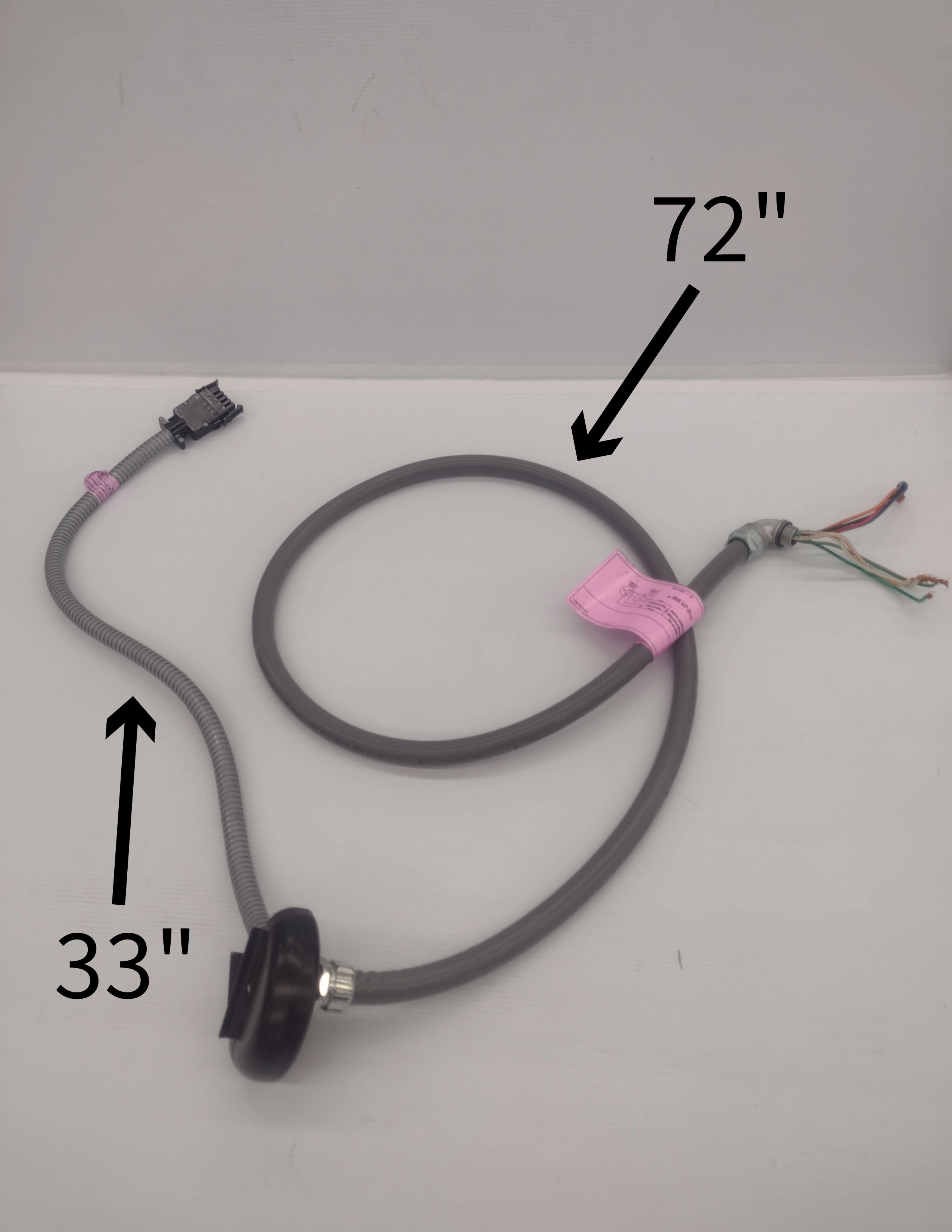 72" Power Base Entry/Feed/Whip for Boulevard Office Furnishing Cubicle Panels