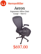 Pre-Owned Herman Miller Aeron Swivel Chair Size C - Black