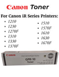 NEW Canon GPR-10 Black Toner Cartridge 7814A003[AA] for imageRUNNER Printers
