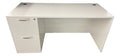 OfficeSource Desk, 7 Finishes, 24" x 60" or 66" or 71" with 2 File Drawers