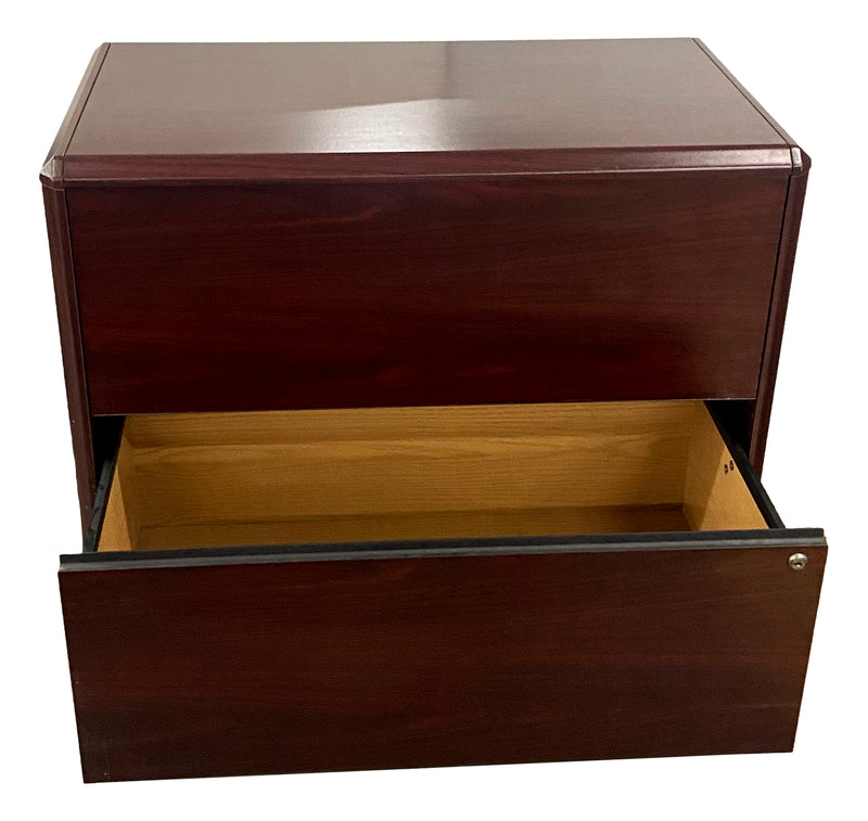 Pre-Owned 2-Drawer Mahogany Lateral File Cabinet