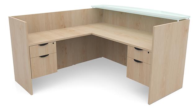 OfficeSource L-Shaped Reception Desk