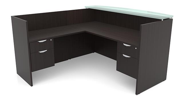 OfficeSource L-Shaped Reception Desk