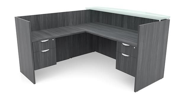 OfficeSource L-Shaped Reception Desk