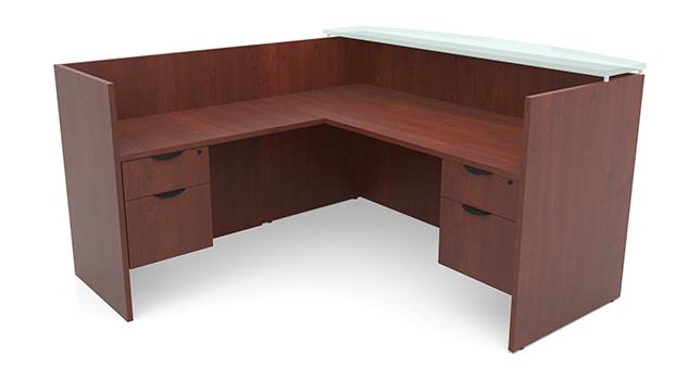 OfficeSource L-Shaped Reception Desk