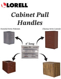 Lorell 6" 34346 Laminate Drawer Modern Cabinet Pull Handles - 2 per pack - NEW!