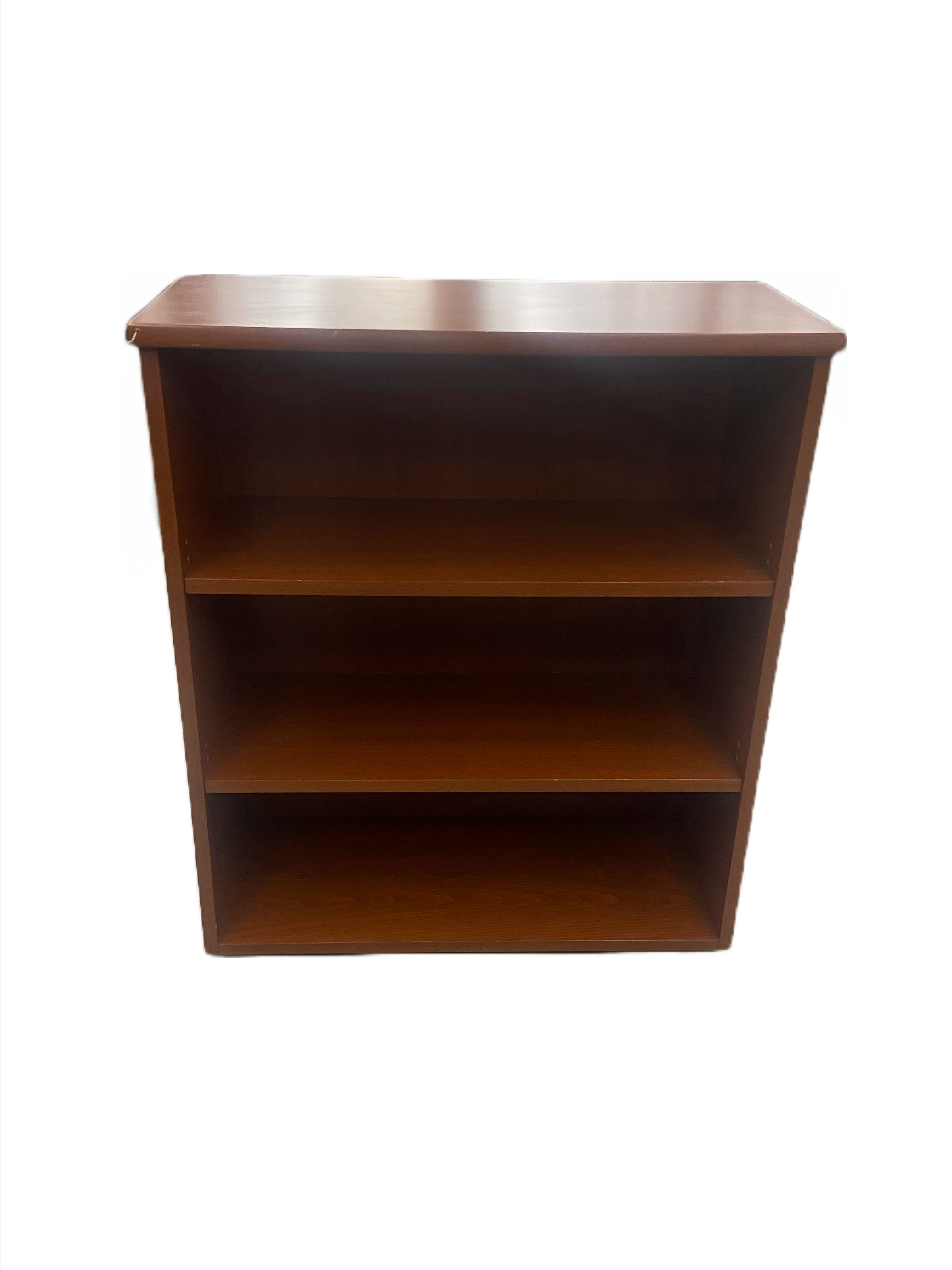 Pre-Owned 3-Shelf Cherry Bookcase - 3.5' High