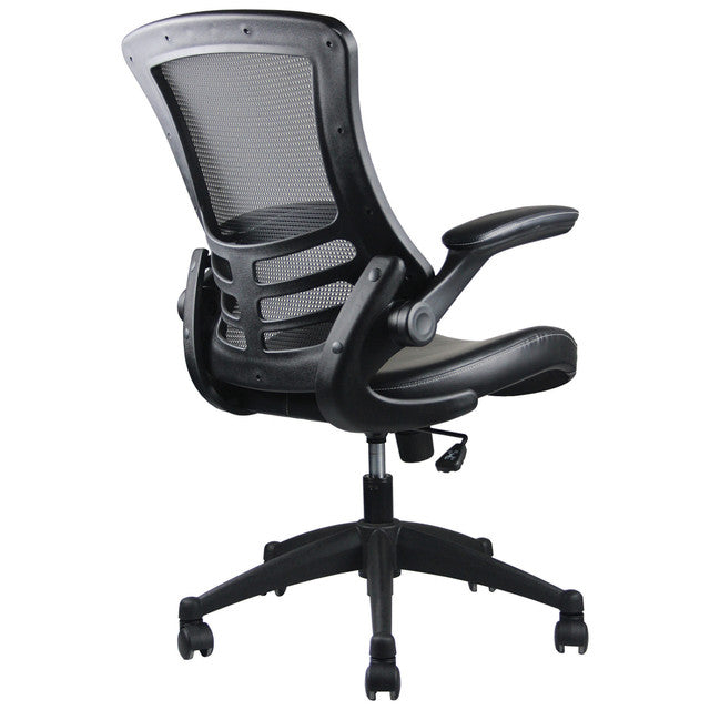 OfficeSource Serene Flip Arm Mesh Back Task Chair w/ Black Frame