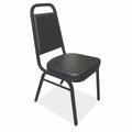 OfficeSource Reese Collection Square Back Stacker w/Black Stipple Steel Frame