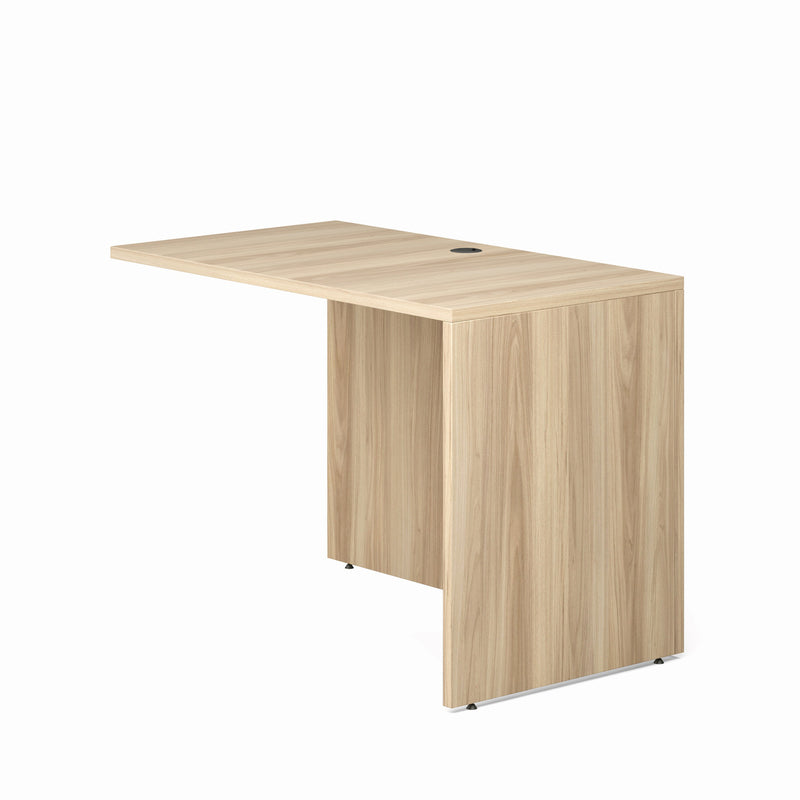 OfficeSource Small Desk Shell- Open End w/Post Leg