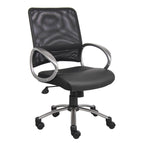 OfficeSource Solace Mesh Back Task Chair w/ Leather Seat