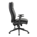 OfficeSource Obsidian High Back Executive Task Chair w/Adjustable Arms & Black Base