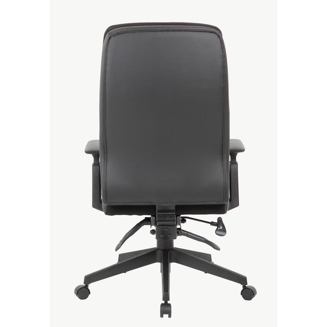 OfficeSource Obsidian High Back Executive Task Chair w/Adjustable Arms & Black Base