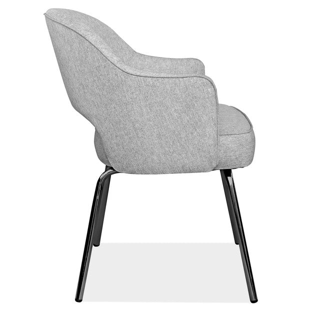 OfficeSource Kinsley Collection Modern Guest Chair w/Black Metal Legs