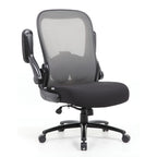 OfficeSource Ryde Big & Tall High Back Gray Mesh Task Chair w/Flip Arms & Black Frame