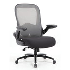OfficeSource Ryde Big & Tall High Back Gray Mesh Task Chair w/Flip Arms & Black Frame