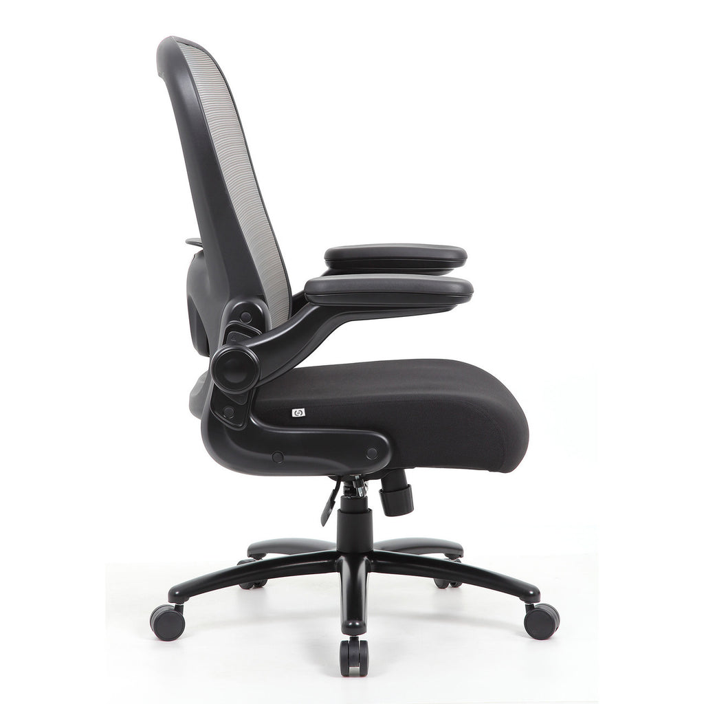 OfficeSource | Ryde | Big & Tall, High Back, Mesh Task Chair with Flip Arm