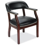 OfficeSource Lancaster Collection Traditional Black or Oxblood Executive Guest Chairs