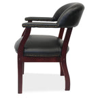 OfficeSource Lancaster Collection Traditional Black or Oxblood Executive Guest Chairs