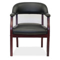 OfficeSource Lancaster Collection Traditional Black or Oxblood Executive Guest Chairs