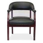 OfficeSource Lancaster Collection Traditional Black or Oxblood Executive Guest Chairs