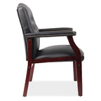 OfficeSource Lancaster Collection Traditional Black or Oxblood Executive Guest Chairs