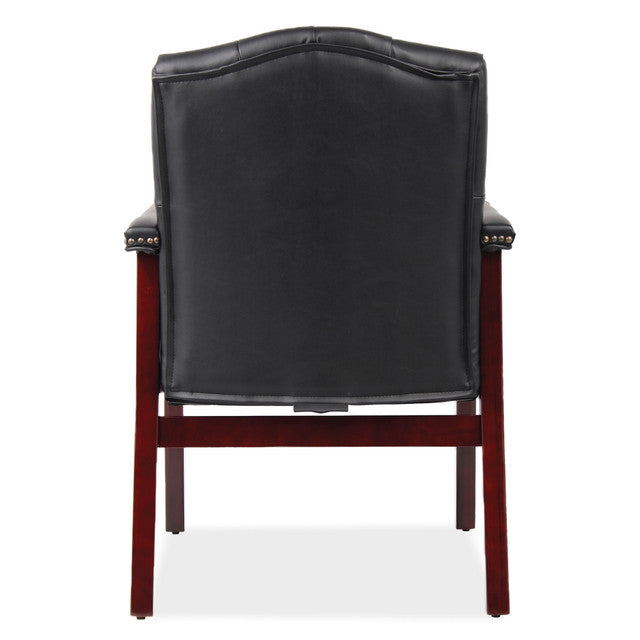 OfficeSource Lancaster Collection Traditional Black or Oxblood Executive Guest Chairs