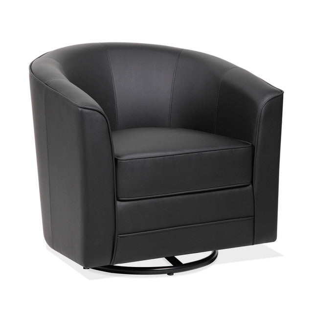 OfficeSource Round Collection Swivel Club Chair