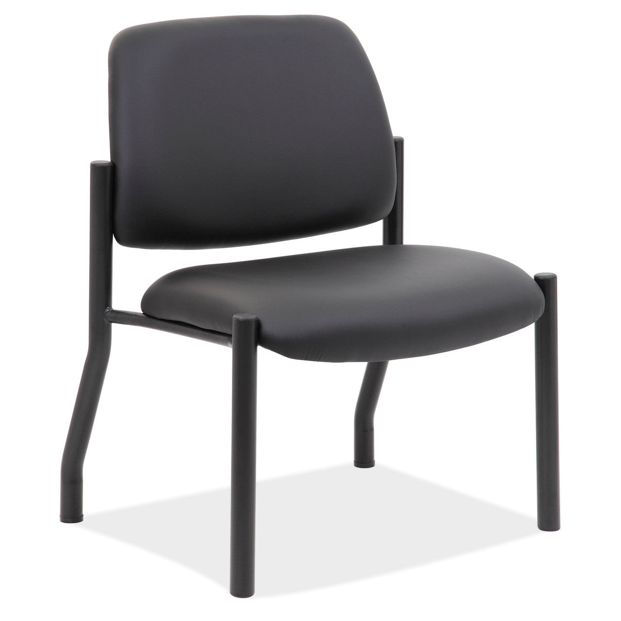 OfficeSource Big & Tall Armless Guest Chair w/Black Frame- 400 LBS Weight Capacity