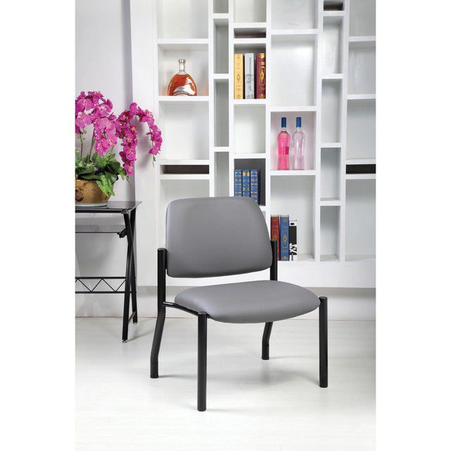 OfficeSource Big & Tall Armless Guest Chair w/Black Frame- 400 LBS Weight Capacity