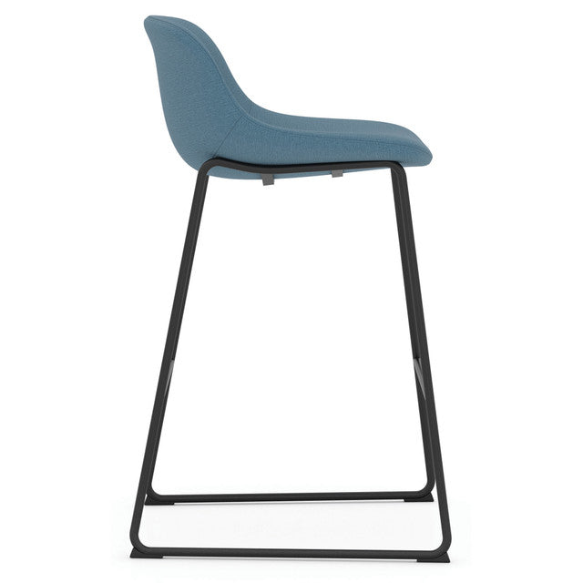 OfficeSource Willow Collection Café Height Bistro Stool w/Black Steel Base