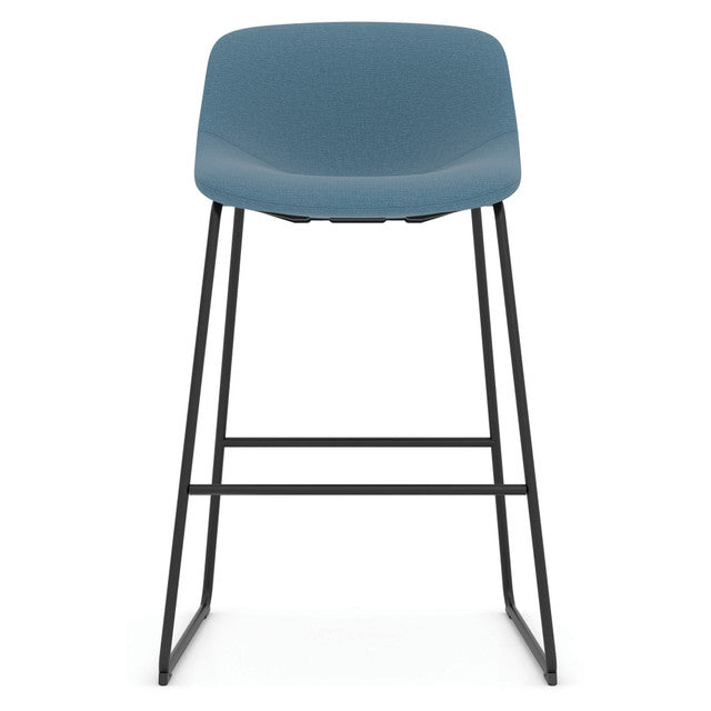OfficeSource Willow Collection Café Height Bistro Stool w/Black Steel Base