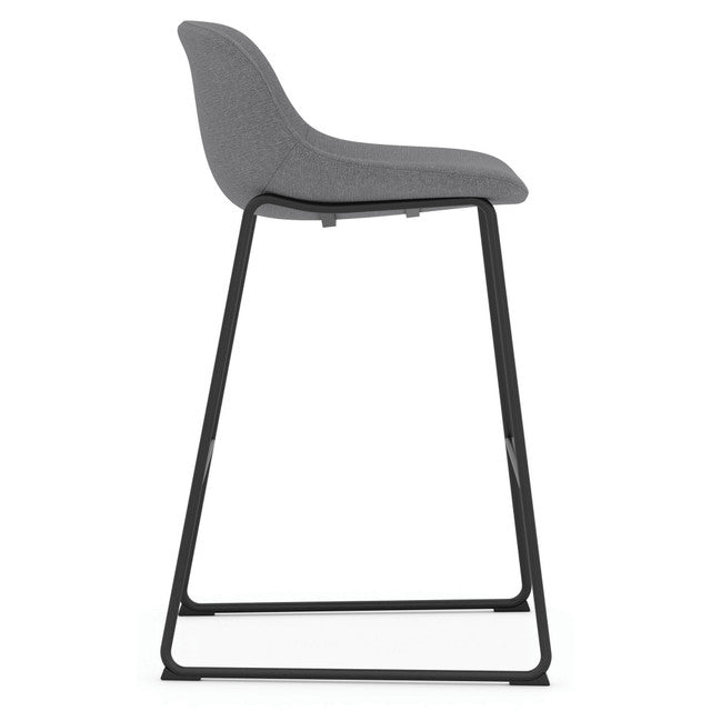 OfficeSource Willow Collection Café Height Bistro Stool w/Black Steel Base