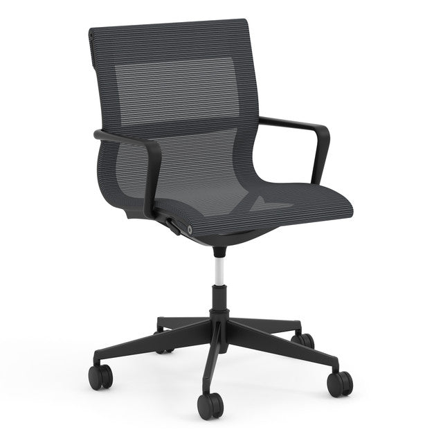 OfficeSource Franklin Mesh Swivel Chair w/ Black Frame & Base