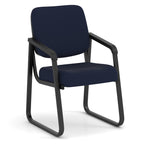 OfficeSource Value Collection Sled Base Fabric Guest Chair w/Black Frame