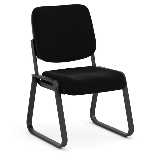 OfficeSource Value Collection Armless, Sled Base Fabric Guest Chair w/Black Frame