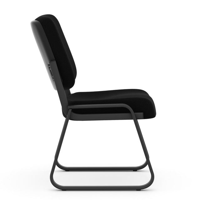 OfficeSource Value Collection Armless, Sled Base Fabric Guest Chair w/Black Frame